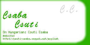 csaba csuti business card